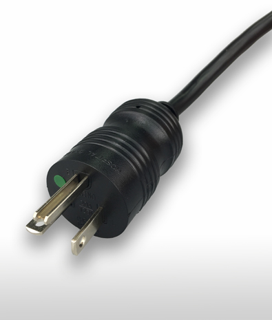 USA NEMA 5-20P 3-Pin Wire Grounding, Angle Type Medical AC Plug 20A 125V